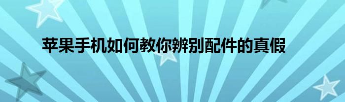 苹果手机如何教你辨别配件的真假