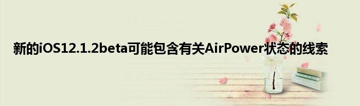 新的iOS12.1.2beta可能包含有关AirPower状态的线索