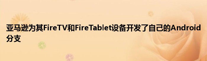 亚马逊为其FireTV和FireTablet设备开发了自己的Android分支