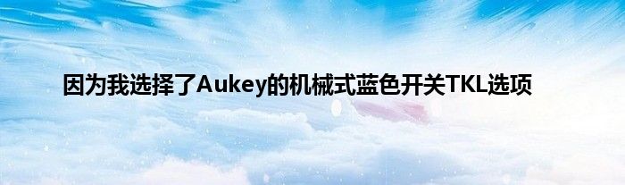 因为我选择了Aukey的机械式蓝色开关TKL选项