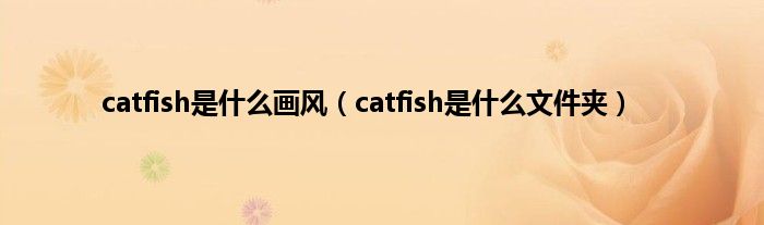 catfish是什么画风（catfish是什么文件夹）