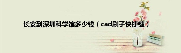 长安到深圳科学馆多少钱（cad刷子快捷键）