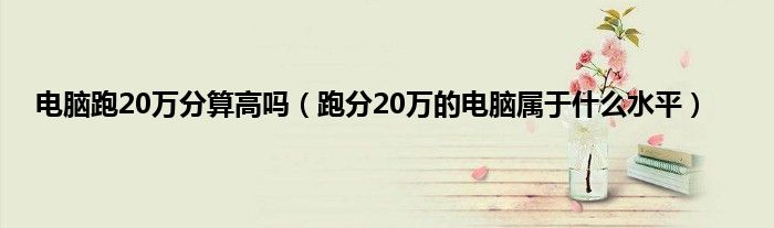 电脑跑20万分算高吗（跑分20万的电脑属于什么水平）