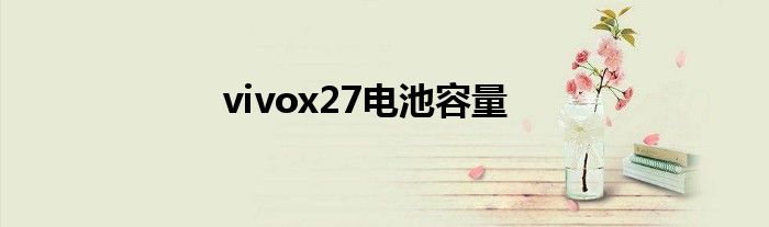 vivox27电池容量