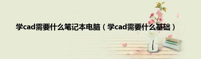 学cad需要什么笔记本电脑（学cad需要什么基础）