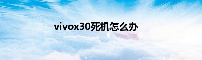 vivox30死机怎么办