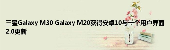 三星Galaxy M30 Galaxy M20获得安卓10与一个用户界面2.0更新