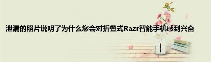 泄漏的照片说明了为什么您会对折叠式Razr智能手机感到兴奋