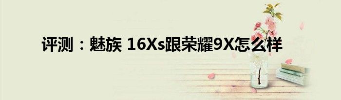 评测：魅族 16Xs跟荣耀9X怎么样