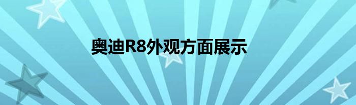 奥迪R8外观方面展示