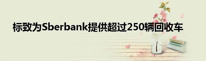 标致为Sberbank提供超过250辆回收车