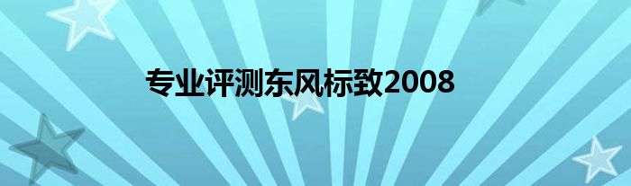 专业评测东风标致2008