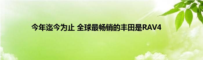 今年迄今为止 全球最畅销的丰田是RAV4