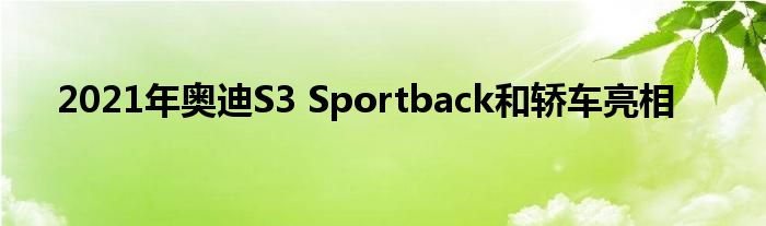 2021年奥迪S3 Sportback和轿车亮相