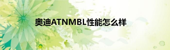 奥迪ATNMBL性能怎么样