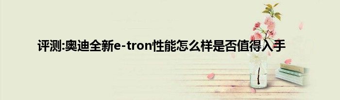 评测:奥迪全新e-tron性能怎么样是否值得入手