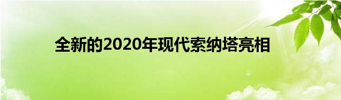 全新的2020年现代索纳塔亮相