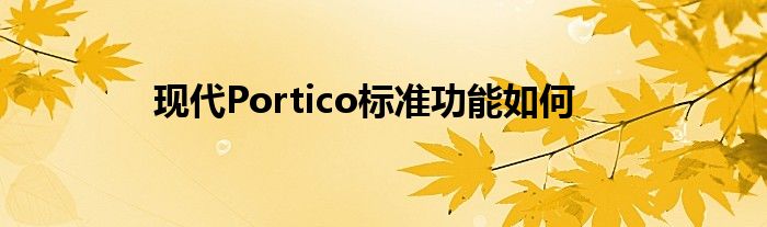 现代Portico标准功能如何