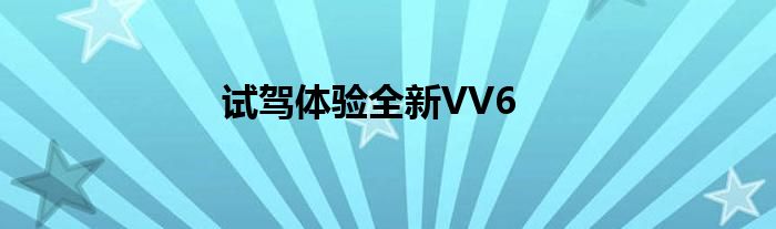 试驾体验全新VV6