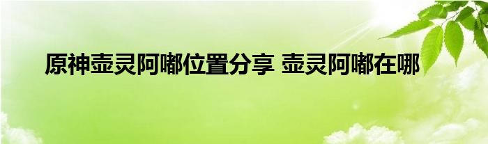 原神壶灵阿嘟位置分享 壶灵阿嘟在哪