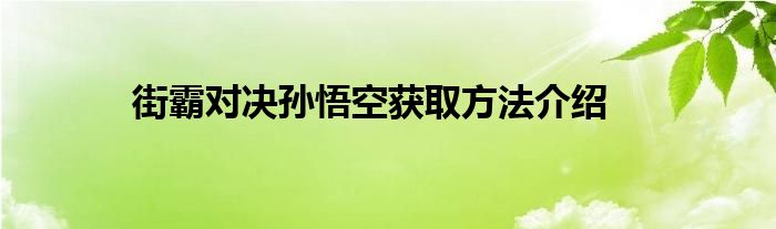 街霸对决孙悟空获取方法介绍