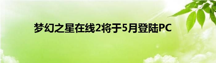 梦幻之星在线2将于5月登陆PC