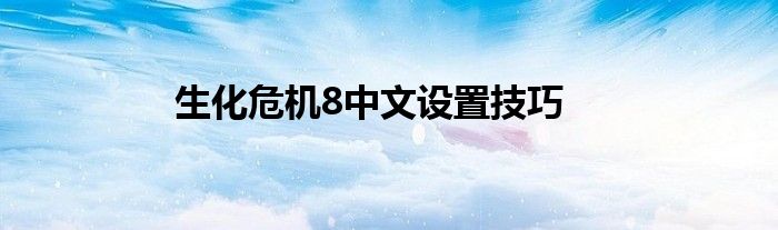 生化危机8中文设置技巧