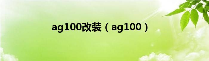 ag100改装（ag100）