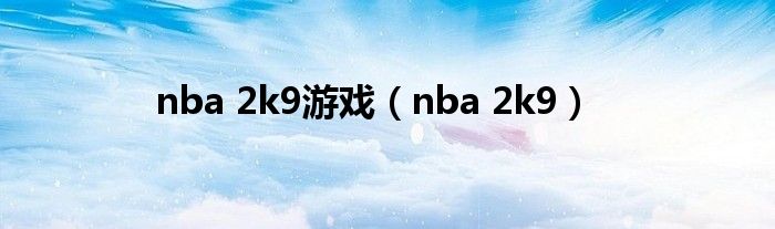 nba 2k9游戏（nba 2k9）