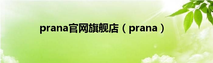 prana官网旗舰店（prana）