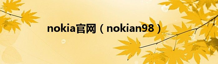 nokia官网（nokian98）