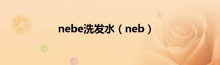 nebe洗发水（neb）