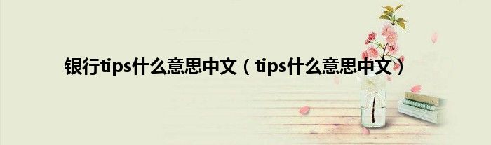 银行tips是什么意思中文（tips是什么意思中文）