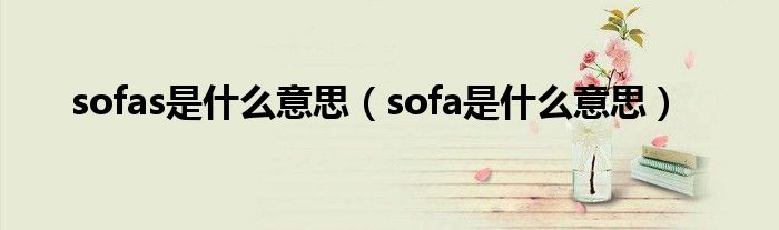 sofas是是什么意思（sofa是是什么意思）