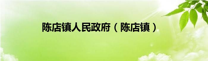 陈店镇人民政府（陈店镇）