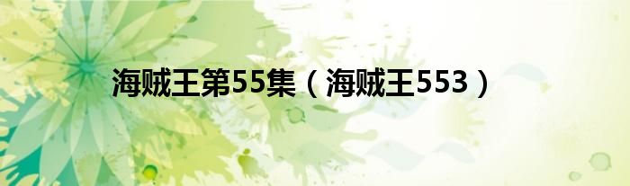 海贼王第55集（海贼王553）