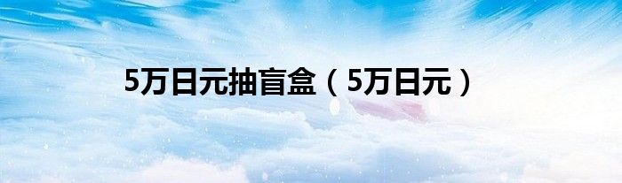 5万日元抽盲盒（5万日元）