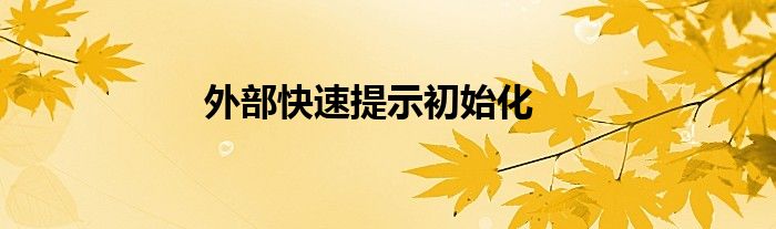 外部快速提示初始化