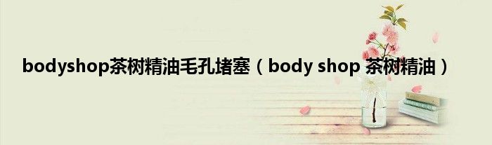 bodyshop茶树精油毛孔堵塞（body shop 茶树精油）