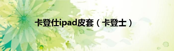 卡登仕ipad皮套（卡登士）