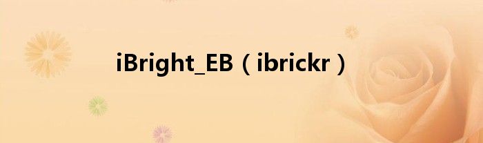 iBright_EB（ibrickr）