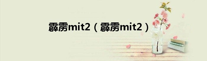 霹雳mit2（霹雳mit2）