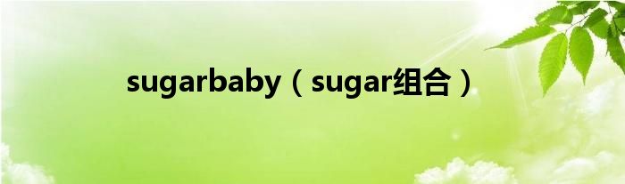 sugarbaby（sugar组合）