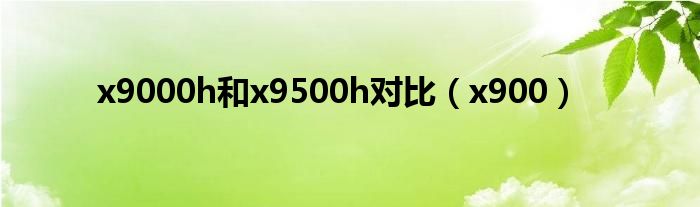 x9000h和x9500h对比（x900）