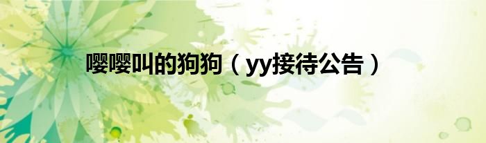 嘤嘤叫的狗狗（yy接待公告）