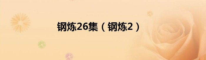 钢炼26集（钢炼2）