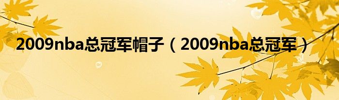 2009nba总冠军帽子（2009nba总冠军）