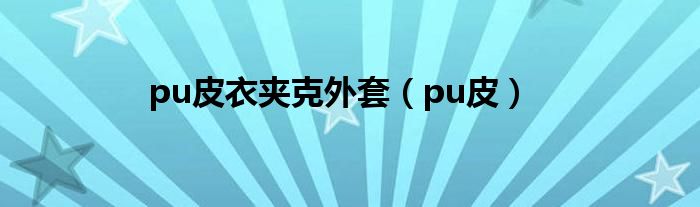 pu皮衣夹克外套（pu皮）