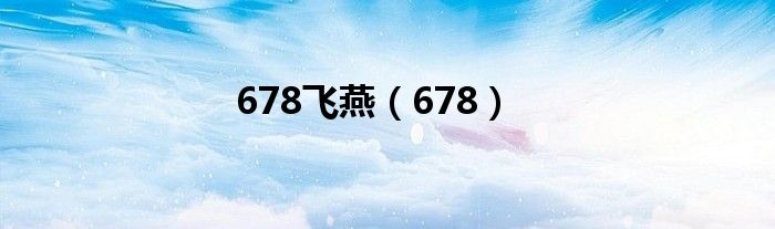 678飞燕（678）