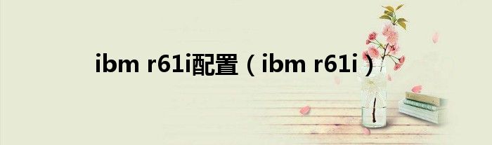 ibm r61i配置（ibm r61i）